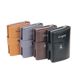 New RFID Blocking Protection Men Wallet ID Credit Card Holder Leather Metal Aluminum Business Bank Cardholder Purse