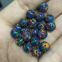3mm-8mm Round Opal Beads With Full Hole Gemstones 78 Colors Synthetic Stones For Jewelry Making