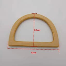 Wooden Round Arm-in-arm Handle Eco-friendly Bag Accessory Handle Unique Design Handcrafted Fashion DIY Braided bag Accessories