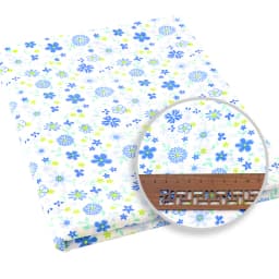 Teramila Grid Pattern Navy Blue Floral Plain Cotton Printed Patchwork Cloth Fabric for Art Sewing DIY Handmade Crafts Needlework
