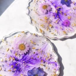10 Pcs Glossy Coaster Epoxy Resin Mold Agate Slice Cup Mat Casting Silicone Mould DIY Crafts Jewelry Placemat Mold