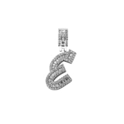 JINAO 2021 NEW Baguette Rectangular Zircon Letters Pendant High Quality Iced Out Charm AAA+CZ Necklace With 4mm Tennis Chain