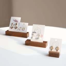 Wooden Ring Holder Walnut Earring Display Stand Jewelry Organizer Earing Cards Bracelet Slot Case Rings Jewlery Packaging Prips