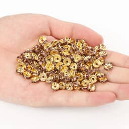 50pcs Brass Crystal Rhinestone Spacer Beads 4/6/8mm Gold Silver AB Color Rondelle Jewelry Makings Findings Bracelet Accessories