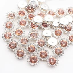 8mm-12mm Sunflower Silver Claw Sew On Rhinestones Glitter Crystals Stones Fabric Glass Beads DIY Sewing Rhinestones Crafts Gems