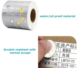 Matte Silver PET Barcode Label 100 90 80 70 60 40 50 30 20 Transfer Ribbon Printer Sticker