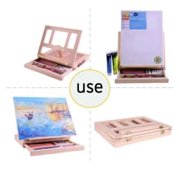 Multifunction Painting Easel Box Artist Desk Easel Portable Miniature Desk Light Weight Folding Easel For Storage During Trips