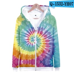 Colorful Spiral Dizzy Pattern Hoodie Men Women Optical Illusion Hoodies Sweatshirt Harajuku Tie Dye Jacket Coat Clothes