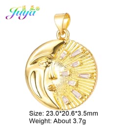 Juya DIY Jewelry Components Cz Paved Glitters Locket Heart Key Charm Pendant Accessories For Women Fashion Jewelry Making
