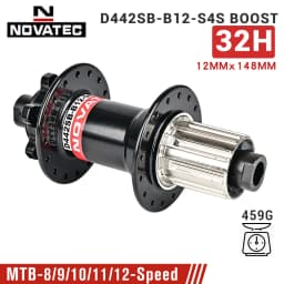 Novatec Bicycle Hub D442 D041 Front Rear Wheel Hub 2/4 Bearing For 8/9/10/11/12 Speed Mountain Bike Hub 32H BOOST THRU 15/12MM