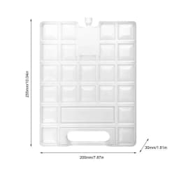 1100ml-2000ml Cool Cooler Freezer Recyclable White Fresh Keeping Slim Ice Pack Safe And Durable Keep Food Fresh For Picnics 1pcs