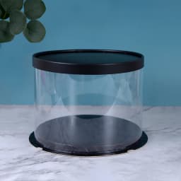 4/6 inch PVC Clear Cake Boxes Round Transparent Packaging Box for Birthday Wedding Anniversary Party Valentine Day Cake Gift Box