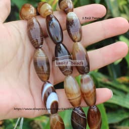 6-50mm Natural Coffe Botswana Agate Coffe Color Stripe agates Oval beads 15"/38cm , For DIY Jewelry making !