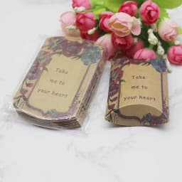 12/50pcs Beautiful Flower Pattern Pillow Shape Paper & Kraft Wedding Candy & Birthday Gift Storage Box Size 20X55X80mm