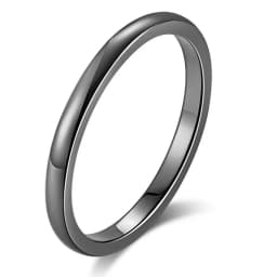 NIBASTAR Beads Water Ripple Ring For Women Simple Fashion Beaded Rings Stainless Steel Mini Jewelry Gift