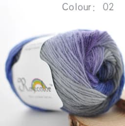100% Wool Yarn Rainbow Color for Hand Knitting Crochet Plush Thickness Lanas Thread DIY Soft Scarf Shawl Sweater
