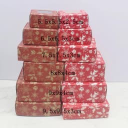 10pcs Multi Size Gifts Box with Window Marbling Style kraft Paper Window Wrapping Package for Jewelry Party Supplies
