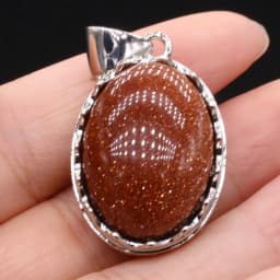 Natural Stone Pendant Egg-Shaped Lace Pendant Rose Quartz/Malachite/Lapis Lazuli/Agates For Jewelry Making DIY Necklace Earrings