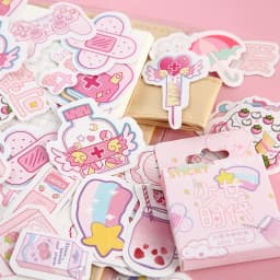 46pcs/box Cute Girls' Generation Diary Stickers Scrapbook Journal Decoration Stationery Flakes DIY Material Kawaii Stickers