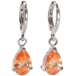 Milangir Fashion Infinity Teardrop Dangle Earring Crystal Water Drop Earrings For Women CZ Zircon Wedding Jewelry