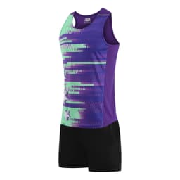 Suits Track And Field Uniform Marathon Running Training Fashion Prints Vest Shorts Nylon Fitness Wear Men's Footing Sports Sets