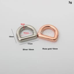 10mm 13mm 15 19mm 25mm 30mm  Rose gold bags' polished nickel inside bags metal accessory alloy round welded d ring DIY Bag Parts