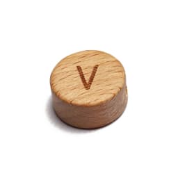 20Pcs/lot 10 15mm Mixed Letter Beech Wood Beads Round Flat Alphabet Loose Spacer Beads For Jewelry Making Handmade Diy Bracelet