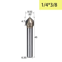 Tideway 90 Degrees V-type Woodworking Milling Cutter Carbide CNC Router Bit V Groove for Wood MDF Cutting Slotting Engraving