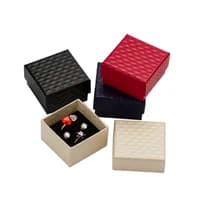 5*5*3cm Jewelry Display Box 48pcs Multi Colors Black Sponge Diamond Patternn Paper Ring /Earrings Box Packaging White Gift Box
