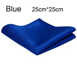 Ricnais Classic Silk Handkerchiefs Solid 25cm*25cm Hanky Red Gold Champagne Pocket Square For Man Wedding Business Party