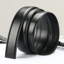 35mm Width Belt Without Buckle Men Casual Belt For Jeans High Quality Genuine Cow Leather Ratchet Belt Strap Black Brown