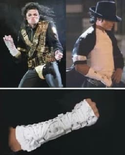 impersonator Michael Jackson collection Black White Punk Cotton Adjustable ArmBrace Glove Performance Party Halloween