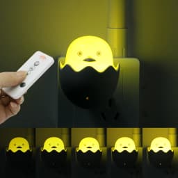 ANBLUB Yellow Duck LED Night Light Control Sensor LED Wall Lamp Remote Control for Home Bedroom Baby Children Kids Gift EU Plug