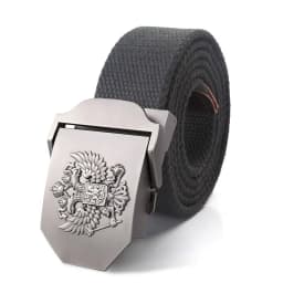 SupSindy Men Canvas Belt Russian Metal Buckle Soviet CCCP Army Military Tactical Belts for Women Jeans Waistband Male Strap