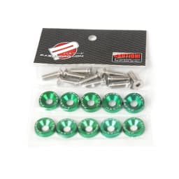 M6 Aluminum 10 Pcs/Pack Car Modified Hex Fasteners Fender Washer JDM Bumper Engine Concave Screws