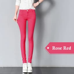 JLZXSY NEW Popular Basic Cotton Slim Pants Colorful Denim Jeans Skinny Pencil Pants