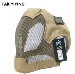 TAK YIYING Airsoft Mask Full Face Mask War Game Steel Mesh Paintball Head Protective Mask Hunting Full Cover V6 Mask