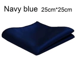 Ricnais Classic Silk Handkerchiefs Solid 25cm*25cm Hanky Red Gold Champagne Pocket Square For Man Wedding Business Party
