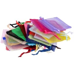 50pcs 5x7CM Colorful Decoration Drawstring Packaging Pouches&Bag Small Organza Bags Jewelry For Gift Engagement Color Selection