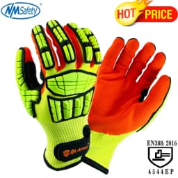 NMSafety 100% High Quality Anti Vibration New Mechanic Gloves Cut-Resistant Safety Hand Work Gloves
