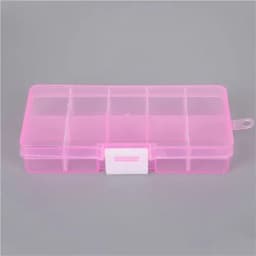 10 Slots Adjustable Transparent Jewelry Storage Box Ring Earring Drug Pill Beads Portable Plastic Organizer Case Travel Bins