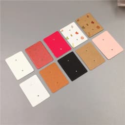 50pcs/lot 3.5x2.5cm Multi color Paper Cute Stud Earring Hang Tag Card Jewelry Display Packing Card Custom Logo Cost Extra