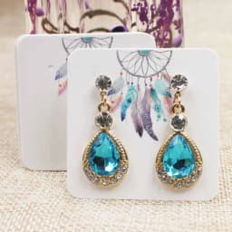100pcs DIY Blank Stud/Drop Earring Packing Card White/Kraft/Black Cardboard Small Cute Earring Products Package Card 5*5cm