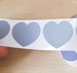 150pcs Pack 30x35mm SCRATCH OFF Sticker Label Heart Silver/Rose/Gold Adhesive DIY Manual Hand Made Stripe Card Film