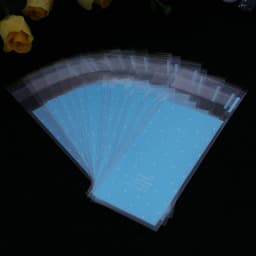 100pcs/lot Size 5*10+3cm Plastic Cookie Packaging Cupcake Wrapper Bags opp Self Adhesive gift bag For DIY candy Lipstick packag