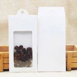 50PCS Multi Color Paper Jewelry Package & Display Box Window Hanger Packing Box with Clear PVC Window for Necklace/Earring