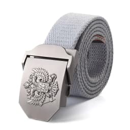 SupSindy Men Canvas Belt Russian Metal Buckle Soviet CCCP Army Military Tactical Belts for Women Jeans Waistband Male Strap