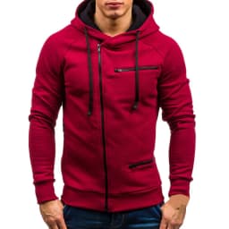 Men Hoodie Sweatshirt New Casual Solid Long Sleeve Mens Hoodies Slim Zipper Hooded Cardigan Sweatshirts Men Hoody Sweat Homme