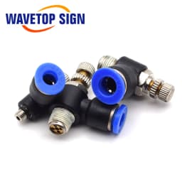 WaveTopSign Gas Nozzle Air Regulating Dia.6mm 8mm 2Pcs/Lots Air Nozzle for Co2 Laser Head Laser Cutting and Engraving Machine