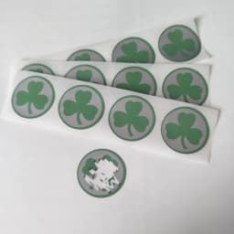 100Pcs Clover Scratch Off Sticker 25mm 1" Inch Round Blank For Secret Code Cover Home Game Wedding